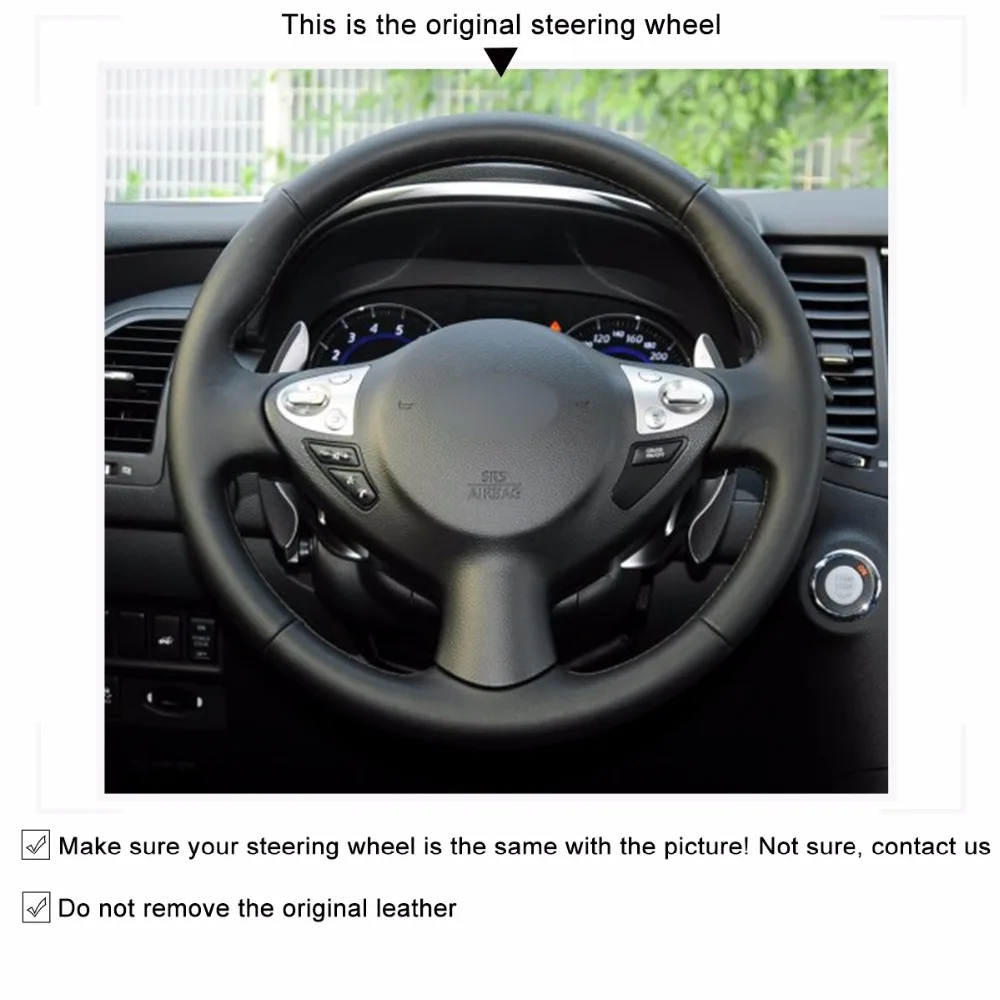 MEWANT черный замшевый кожаный чехол на руль для Infiniti FX FX35 FX37 FX50 QX70 Nissan Juke Maxima 370Z Sentra SV