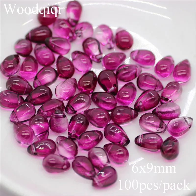 Лампворк в виде капель воды разные градиентные цветные стеклянные бусины для