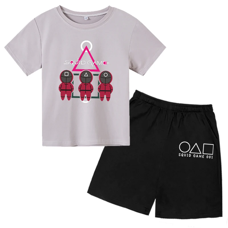 

Cool Children Clothing Sets Squid game trend Kids T Shirt Summer Tshirts Kids Shorts Sport Suit Summer cotton Boys girls 4.14T