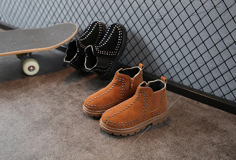 Новинка 2019 зимние ботинки для девочек и мальчиков с мехом модные детские Детская