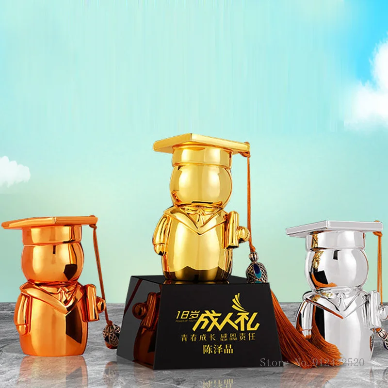 

Трофей врачонок с возможностью выгравирования, маленький подарок на день рождения ребенка, для студентов, выпускных, школьных церемоний, ук...