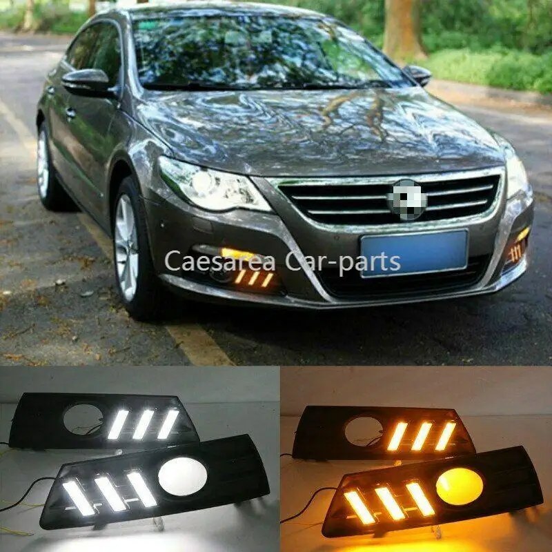 2 шт. автомобильный светильник для VW PASSAT CC светодиодный DRL Дневной Бег s с