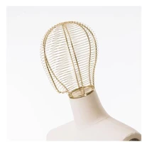 3style iron mesh female model head mannequin cover wood cover flat head cover cloth mannequin accessories one piece d096