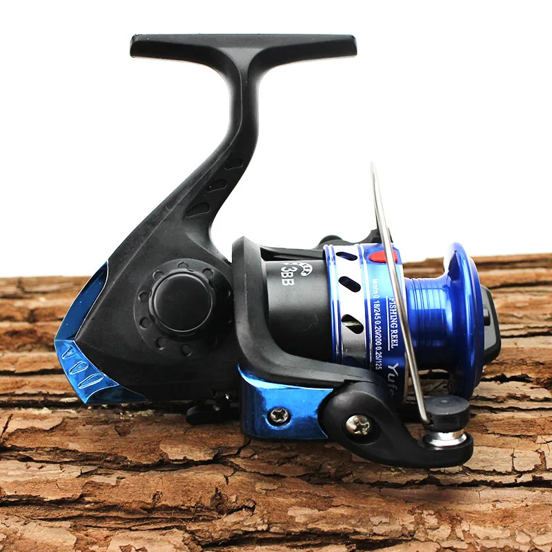 Beginner Small Moulinet Spinning Crankbaits Fishing Goods Tackle Reels For Wobblers Bearking Wheel Wire Cup Folding 5.2:1 Blue enlarge