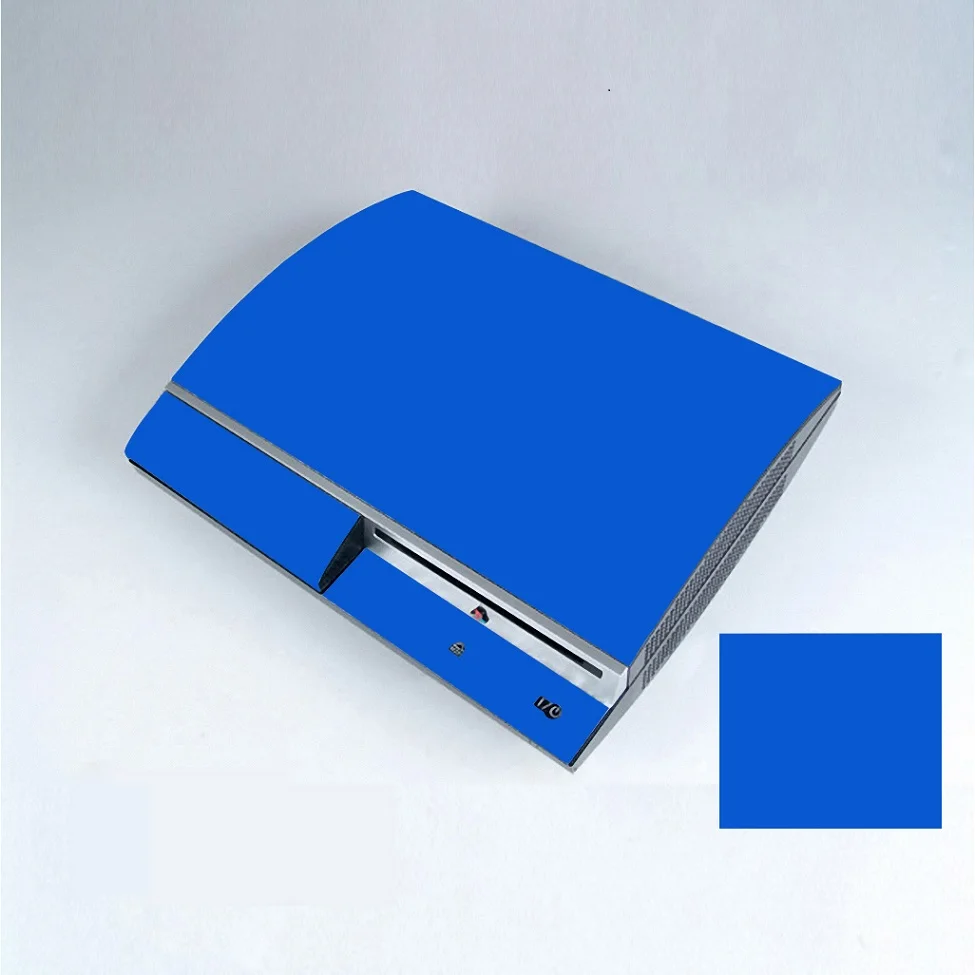PS3-Blue Десять чистый сплошной цвет виниловая кожа Наклейка протектор для sony PS3 fat playstation 3 Скины Наклейка s - Цвет: PS3-Blue