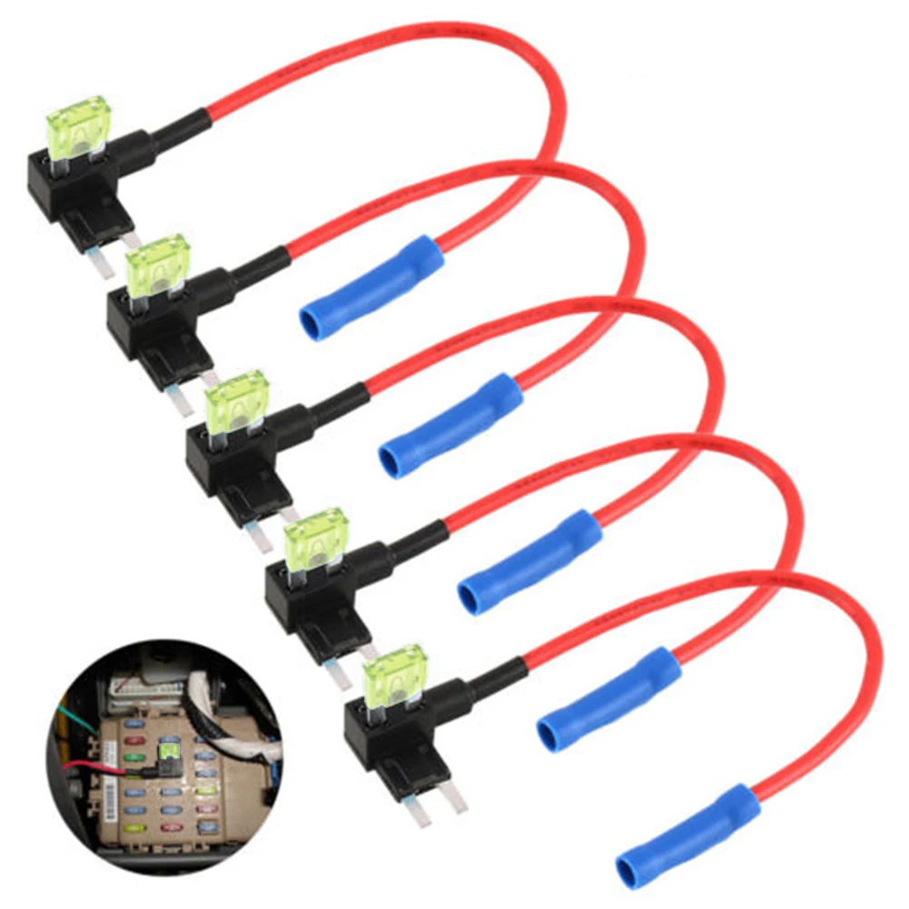 5/1pcs 12V MINI SMALL MEDIUM Size Car Fuse Holder Add-a-circuit TAP Adapter with 10A Micro Mini Standard ATM Blade | Автомобили и