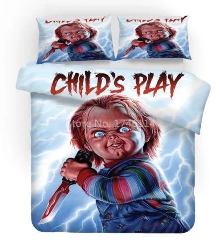 

3D Horror Movie Child's Play Printing Bedding Set Duvet Cover Set Bed Linens Bedclothes Twin Full Queen King Size Bedding Set