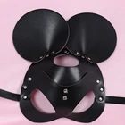 Черная маска для женщин БДСМ бондаж женская кожаная маска для вечеринки на Хэллоуин маскарадный шар Модные Вечерние Маски регулируемые