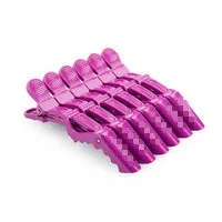 Purple 6 шт./лот, заколка для волос, заколка для волос, для женщин и девушек, Парикмахерская, зажим для волос, заколка, аксессуары, шпильки, 4 цвета, набор инструментов для укладки волос - Цвет: Purple