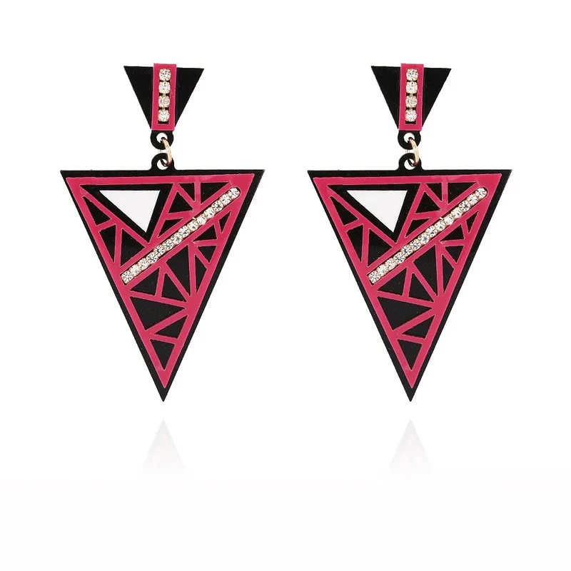 Африканские модные женские ювелирные изделия в уличном стиле треугольные серьги