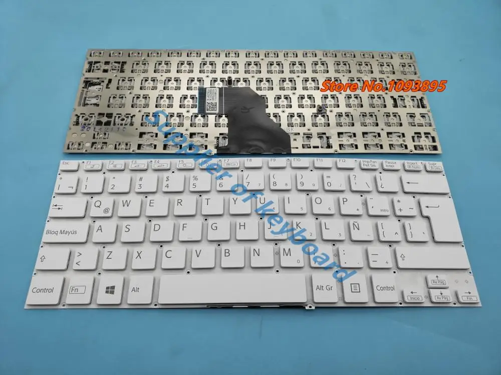 NEW For SONY VAIO SVF144B1EU SVF14325CLW SVF14413CLW SVF142C29U White Laptop Latin Spanish Keyboard | Replacement Keyboards