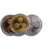three color ripple coin commemorative round collectors coin xrp coin with case commemorative coin challenge coin collectibles