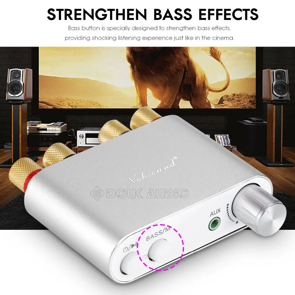 Nobsound NS-10G TPA3116 Bluetooth 5,0 Мини 50 Вт* 2 Цифровой усилитель стерео Hi-Fi усилитель мощности 5 цветов