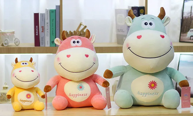 

Stuffed animal happiness cow doll Toy plushed cow Birthday gift
