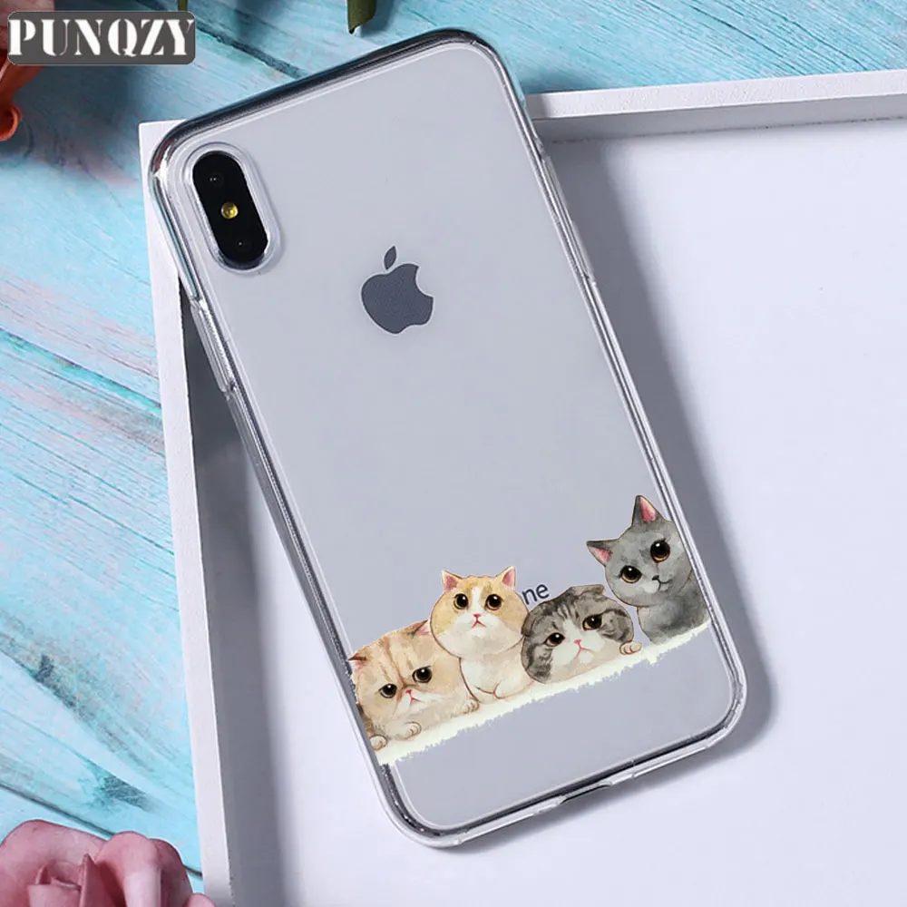 TPU D910 Забавный милый чехол для телефона с котом, собакой и животными для iPhone 11 pro max 5 SE 5 S 4S 6 6S 8 7 Plus X XR XS MAX прозрачный силиконовый чехол из ТПУ - Цвет: TPU D910