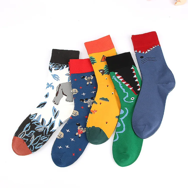 Socks Unisex Different Design Funny Cotton Long Women Men Socks Gifts for Lovers Harajuku Autumn Winter Fashion Happy Sock
