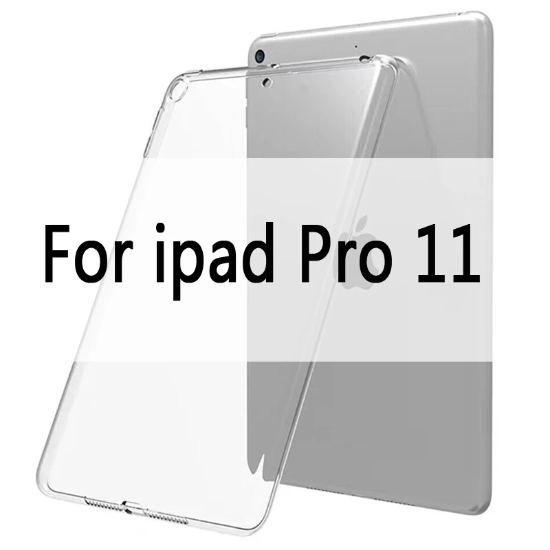 For ipad pro 11 Чехол для iPad 10,2 MiNi 2 3 4 5 TPU Прозрачный Силиконовый противоударный чехол для нового iPad Pro 10,5 Air 1 2 задний Чехол - Цвет: For ipad pro 11