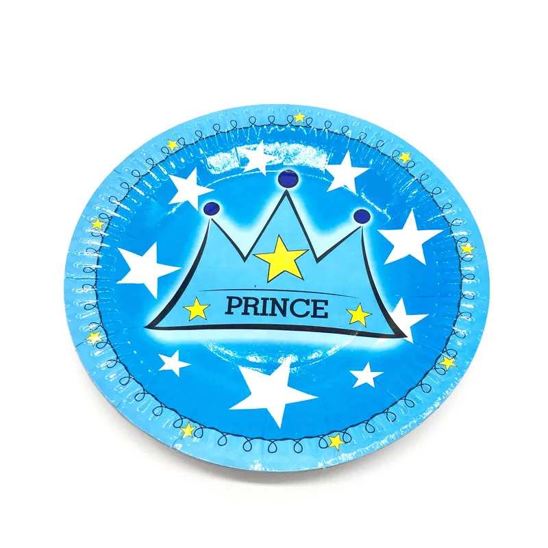 95/Лот синий принц корона Мультфильм Дети пользу на день рождения тарелка и чашка