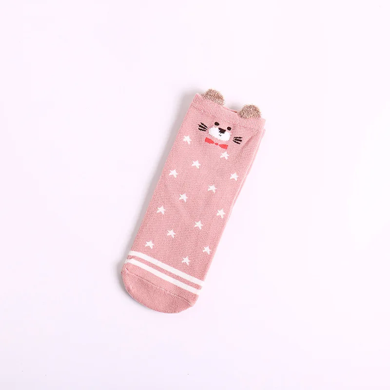 1 пара мультяшных трехмерных носков с животными Корейская версия милые красивые