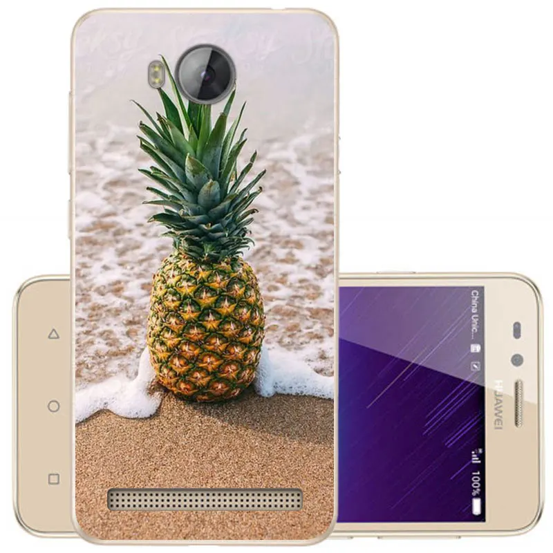 CROWNPRO чехол для huawei Y3 II, мягкий силиконовый чехол с рисунком для huawei Y3 II, чехол для телефона Y3 2/Y3II-U22/LUA-U22/Lua-L21 - Цвет: SBL