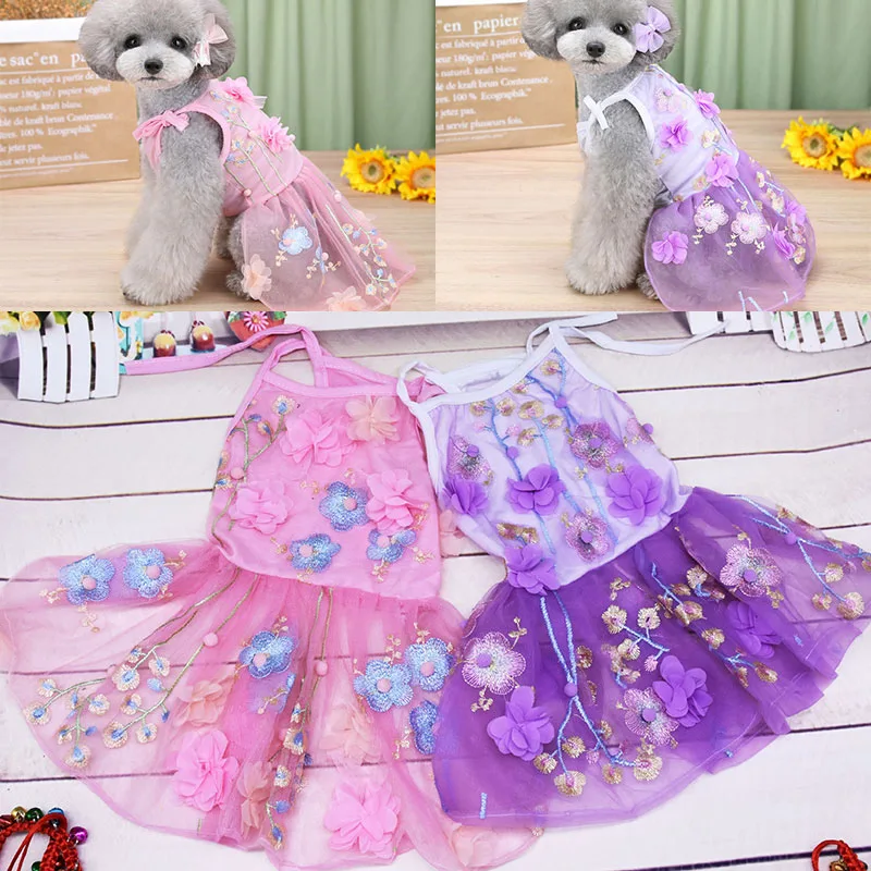 

Teddy Princess Dress Pomeranian Bichon Small Dog Dress Cute Puppy Puppy Lace Tutu Lace Suspender Dress Wedding Party Clothes