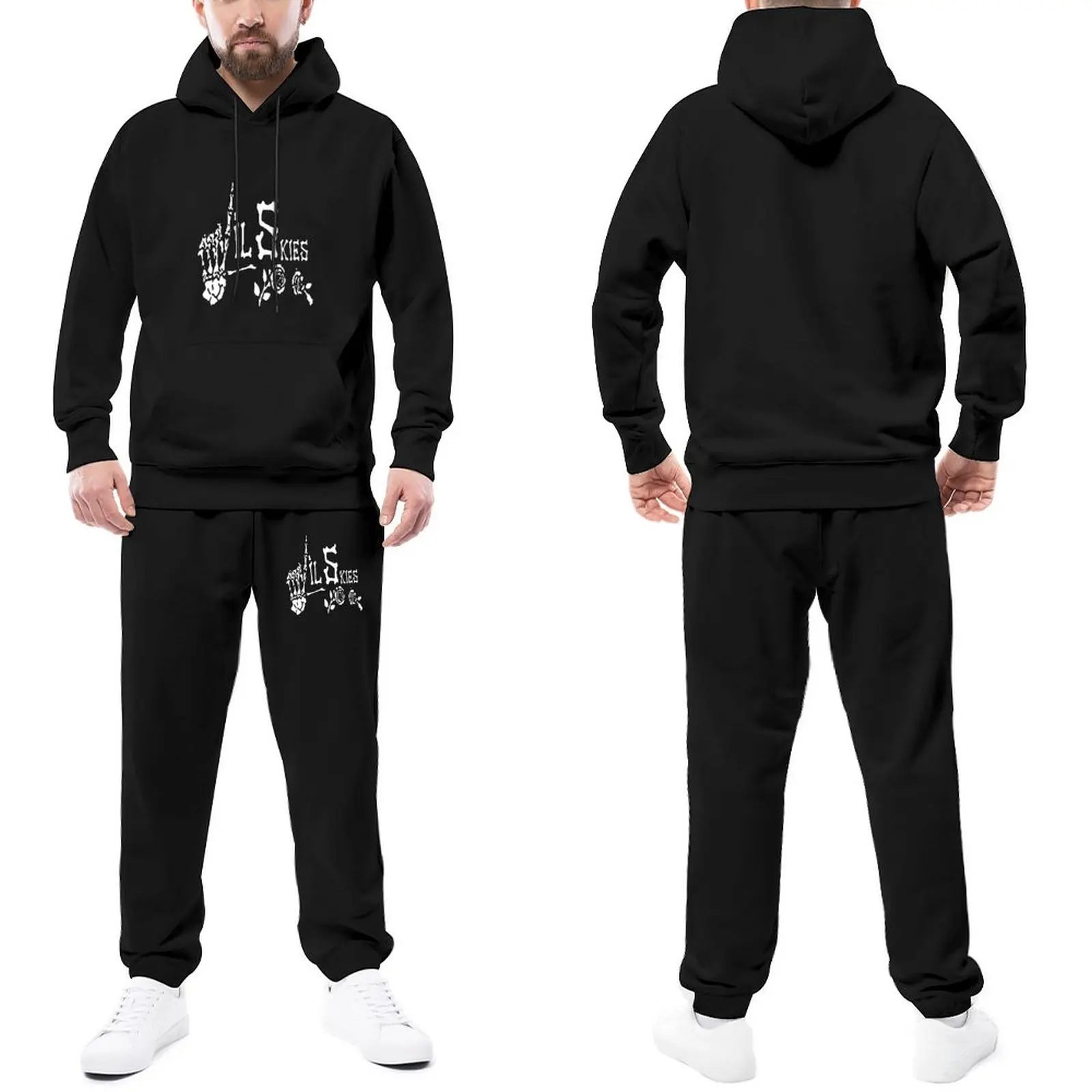 

Lil Skies Tracksuit Set Lil Skies Men Sweatsuits Winter Sweatpants and Hoodie Set Hip Hop