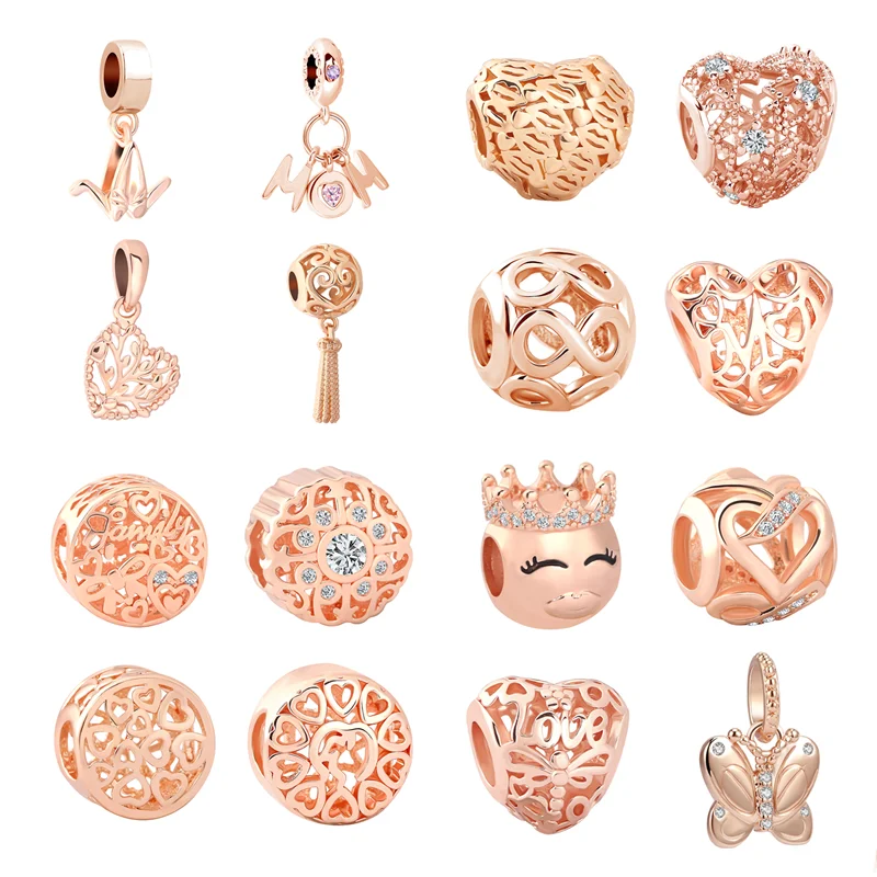 2020 Новинка 4 шт Розовое золото семейное дерево ажурный кулон для мамы