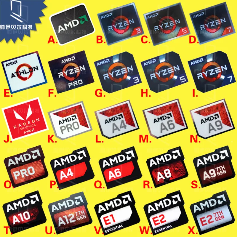 Оптовая продажа серия процессоров AMD ATHLON Ryzen R 3 5 7 логотип PRO7 поколения A9A12