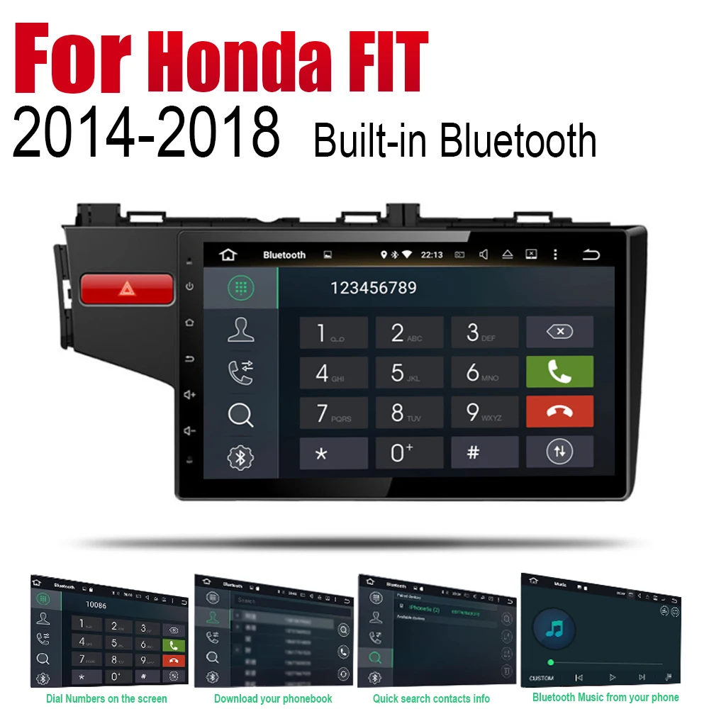 Android автомобильное радио стерео GPS навигация для Honda FIT/JAZZ 2014 ~ 2018 Bluetooth wifi 2din