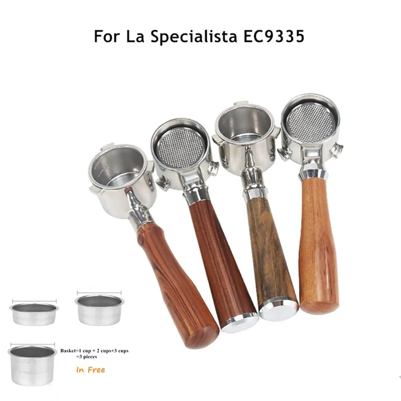 

51MM Coffee Bottomless Portafilter For Delonghi La Specialista EC9335 Replacement Filter Basket Coffee Accessories Barista Tools