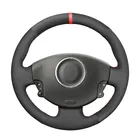 Ручная работа, черная замша, кожа для Renault Megane 2 2003-2008 Kangoo 2008-2012 Scenic 2 2003-2008 2009