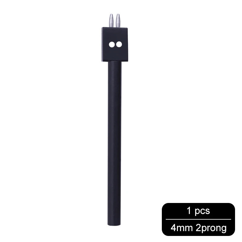 Black 4mm 2prong MIUSIE 1 шт. 4 мм поделки кожаный перфорационный инструмент 2/4/6 зубец отверстие строки кругового вырезать прошитой расстояние между отверстиями бурения Кожа ремесло - Цвет: Black 4mm 2prong