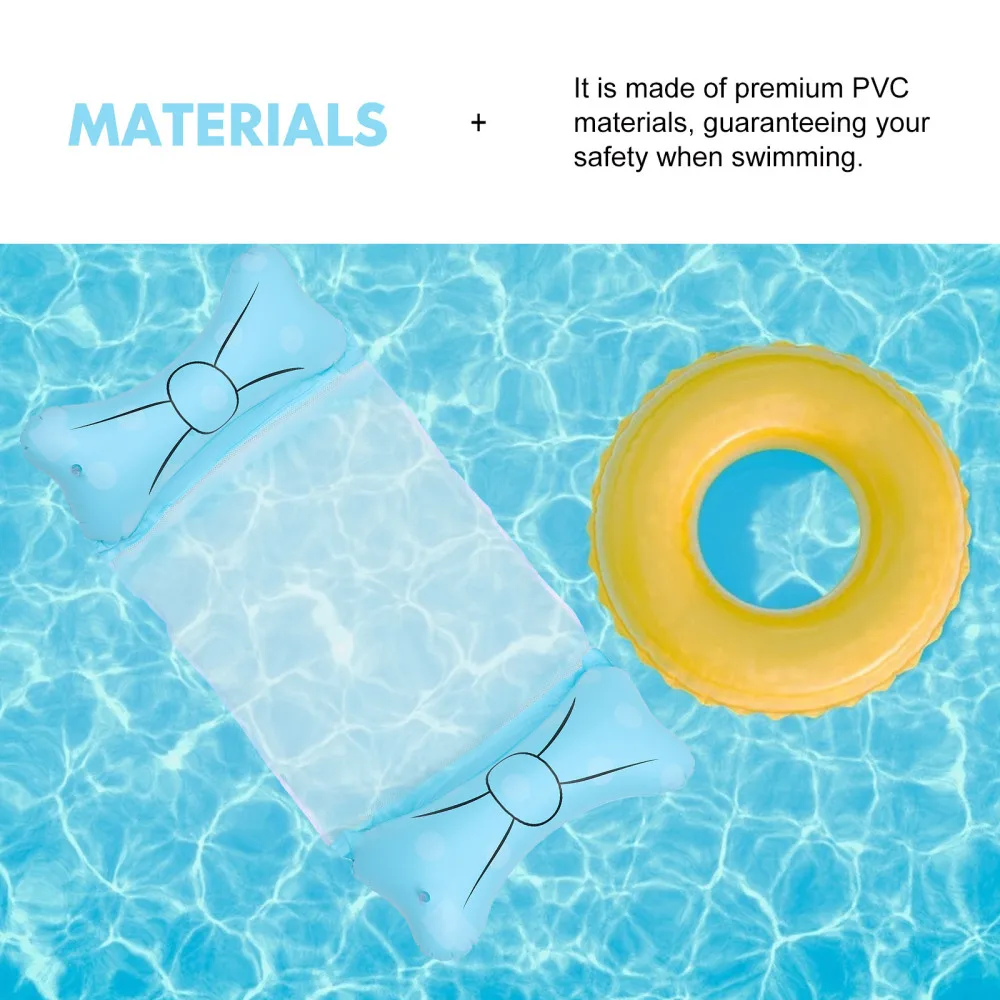 

1pc Lightweight Pool Float Mat Inflatable Floating Row with Net for Adults