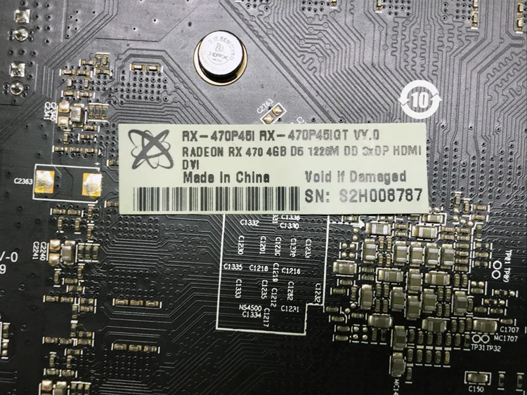 XFX б/у RX 470 4GB 256bit GDDR5 Настольный ПК игровые видеокарты видеокарта не майнит RX 470 4G