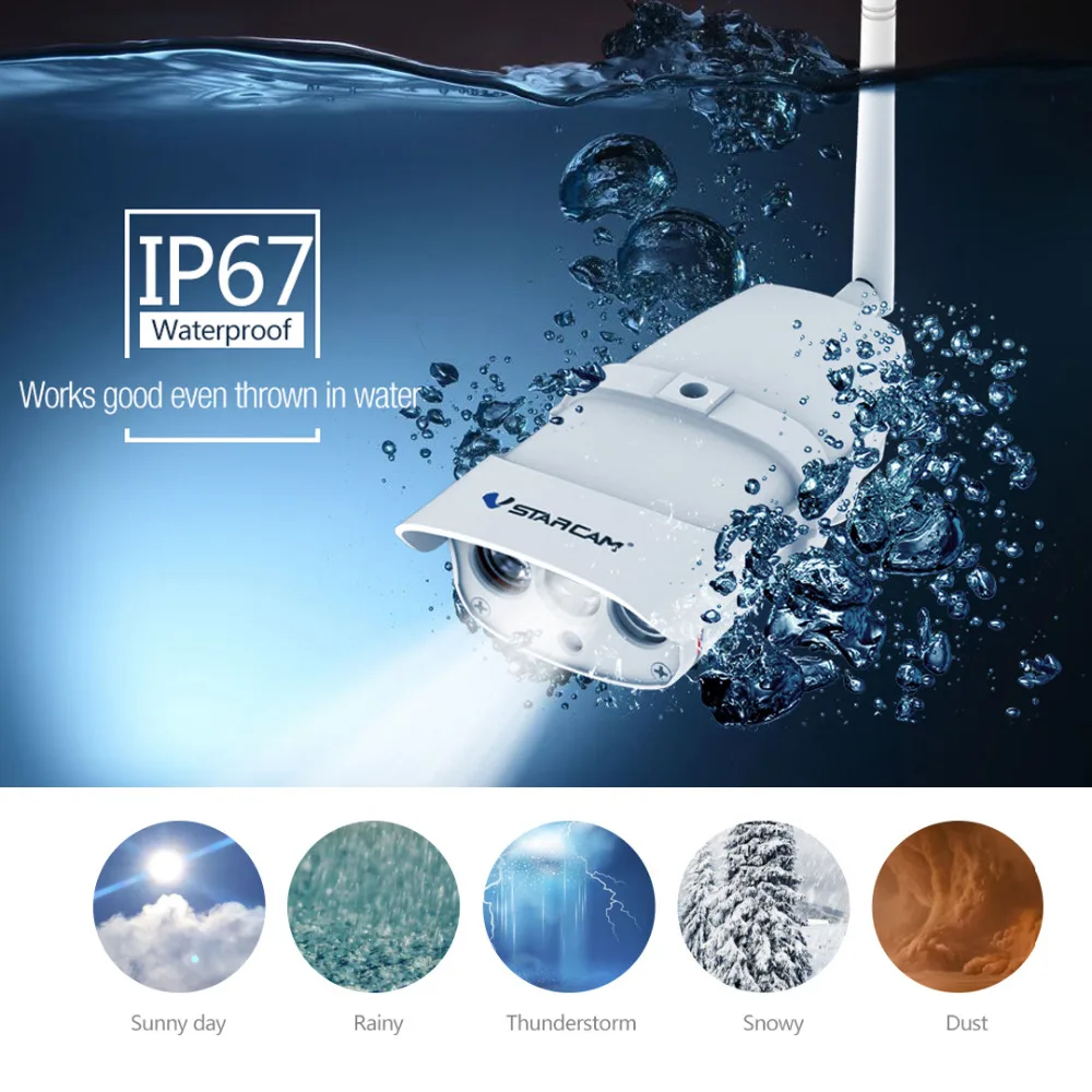 VStarcam C16SWIP, водонепроницаемая, IP67, FULL-HD, 1080 P, беспроводная ip-камера, ИК, ночное видение, для безопасности, для улицы, CCTV камера, WiFi