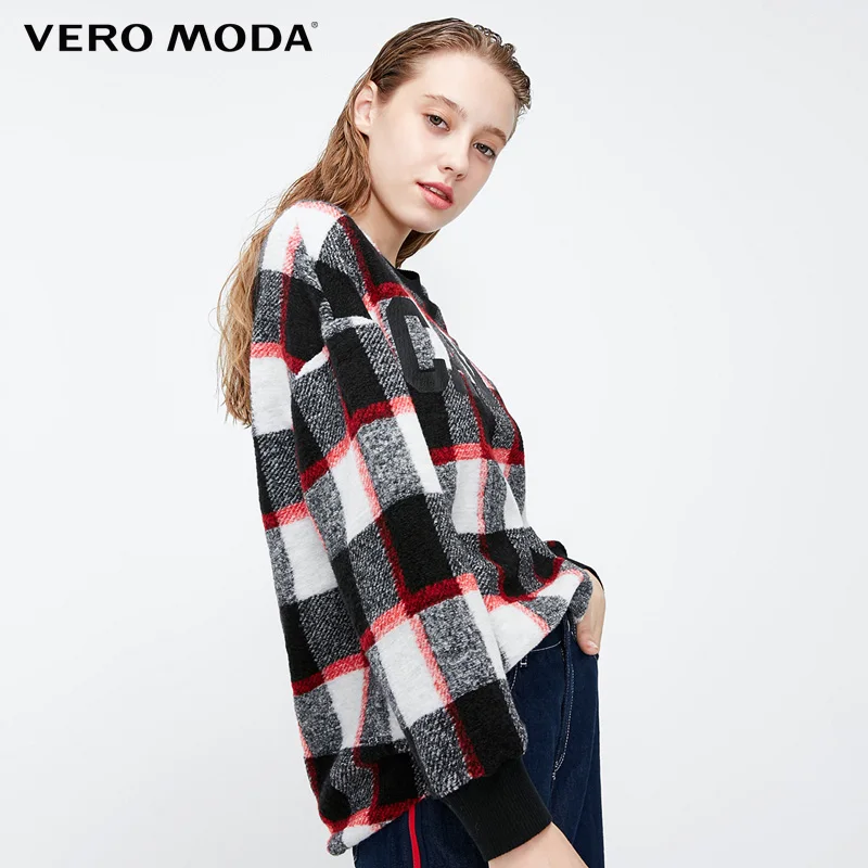 Vero Moda уличная толстовка с капюшоном и принтом в клетку с открытыми плечами | 318333519