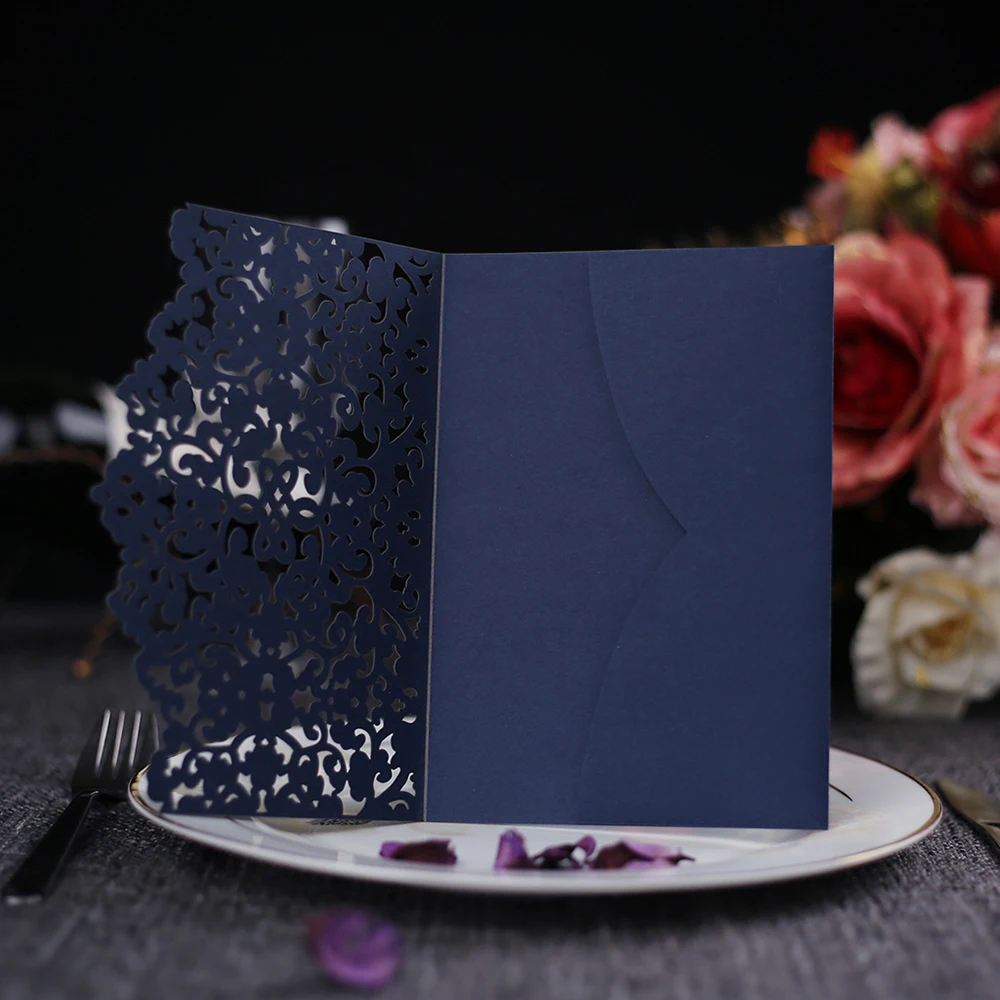 10 комплектов свадебных приглашений для душа с фотокартой набор лазерной резки