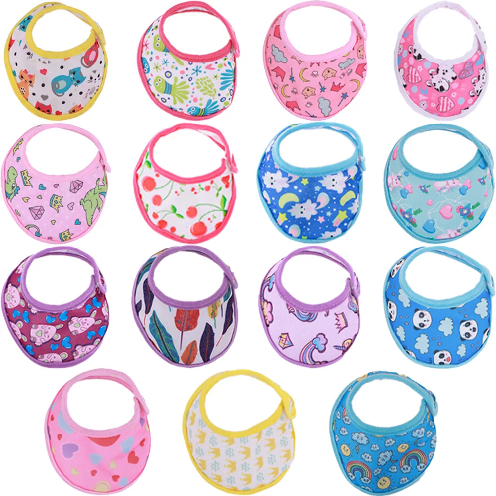 Doll Clothes Bibs Printed With Dinosaur For 18 Inch&43 Cm Doll & New Born Baby & Our Generation Birthday Girl's  Toy Gifts