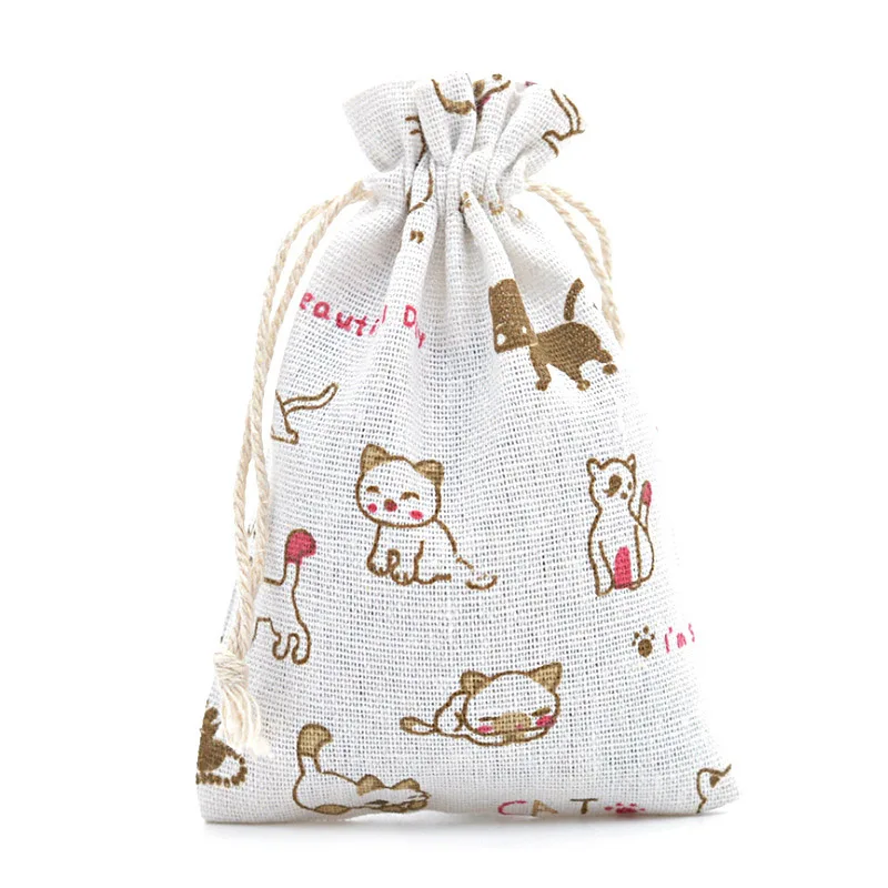 Хлопковая Сумка на шнурке для детей дорожная тканевая сумка хранения обуви с