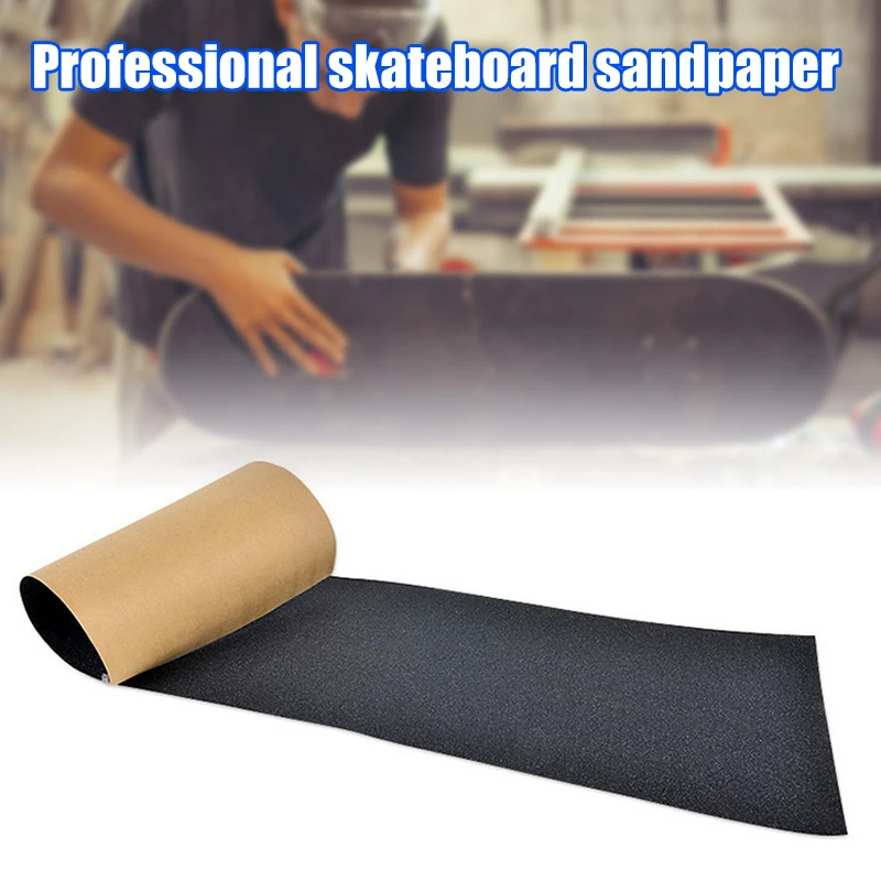 

Skateboard Grip Tape Sheet Black Bubble Free Waterproof Longboard Griptape Sandpaper for Rollerboard uacr Manual Sanding Tools