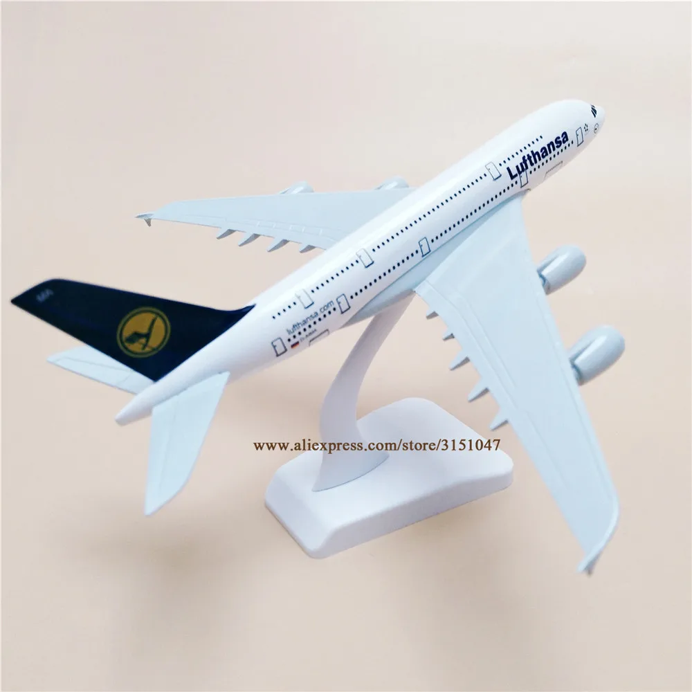 20 см металлическая модель самолета Air Германия LUFTHANSA Airbus 380 A380 Airways W Стенд самолет