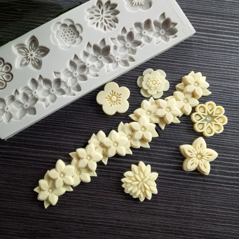 

Цветы, разнообразные силиконовые формы для помадки, форма «сделай сам» для окружности торта, форма для мягких конфет