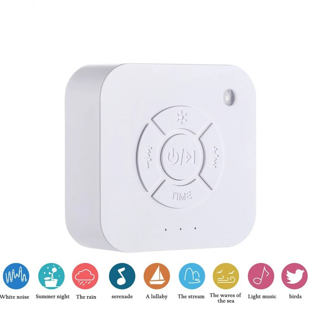 

White Noise Sound Machine Sound Portable Baby Sleep Machine 36h Volume Adjustable Built-in Rechargeable Battery