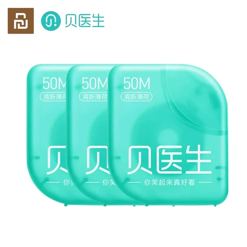 

Xiaomi 3PCS DR.Bei Dental Floss Portable Picks Teeth Flosser Toothpicks Stick Oral Care Travel Hygiene Dental Flosser 50m Roll