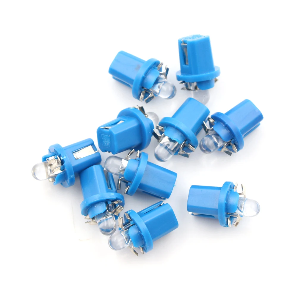 

10Pcs/lot Multi Color T5 B8.5D B8.5 SMD LED Car Light Automobiles Light-emitting Diode Instrument Dashboard Light Bulbs DC 12V