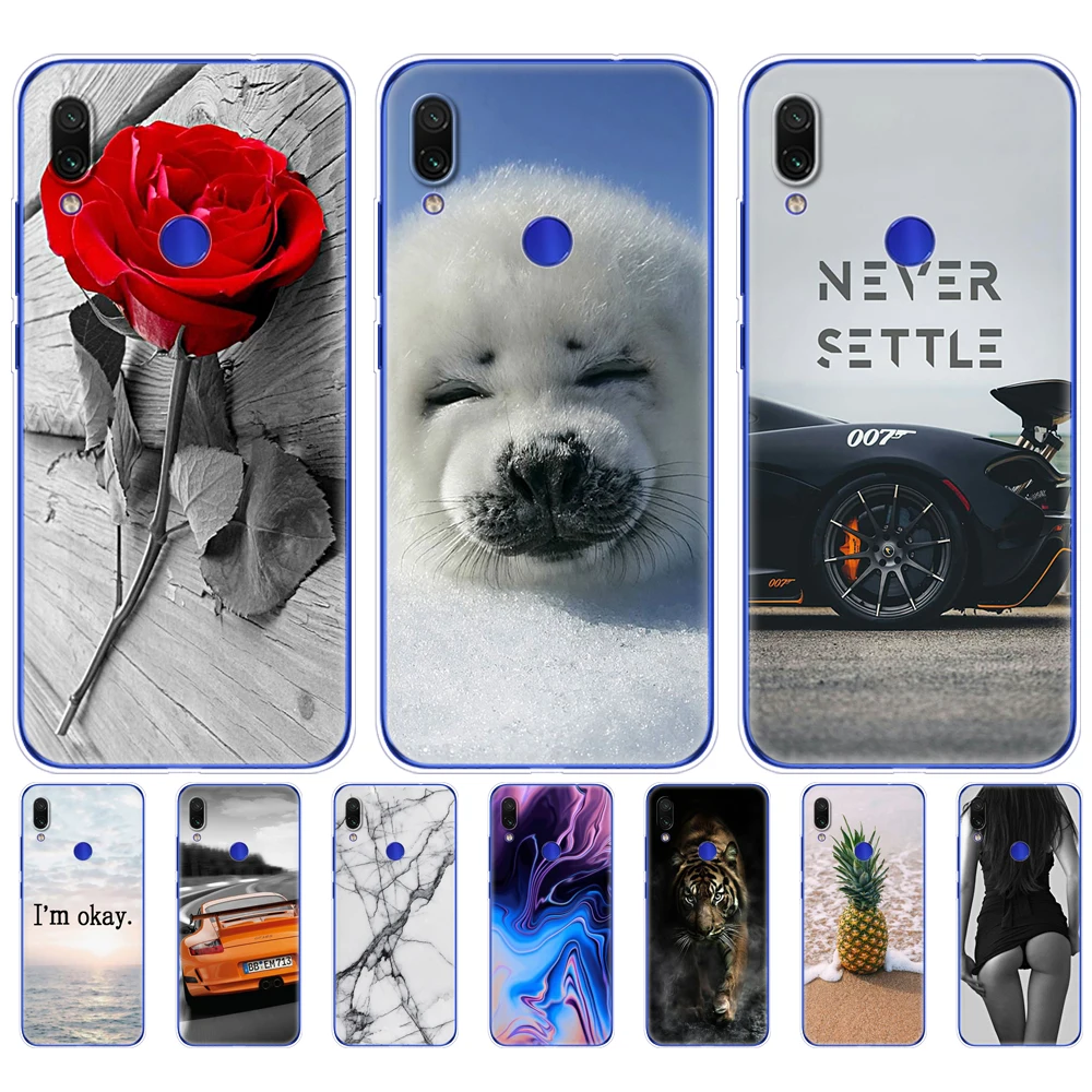 Для xiaomi Redmi Note 7 силиконовый чехол из мягкого термополиуретана с картинкой