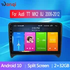 Автомагнитола Wanqi 9 дюймов для Audi TT MK2 8J 2006-2012, мультимедийный плеер с GPS-навигацией, 2 Din, Android 10,0, Wi-Fi, AHD, без DVD
