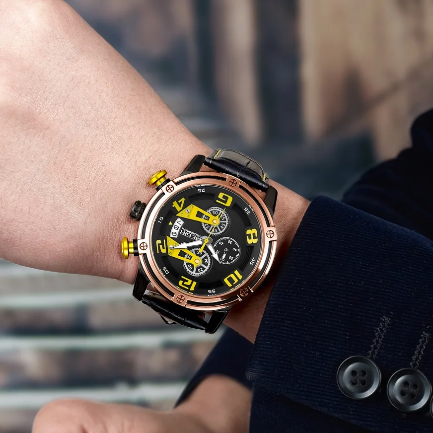 Часы MEGIR Мужские кварцевые, спортивные, водонепроницаемые, с секундомером в стиле милитари от AliExpress WW