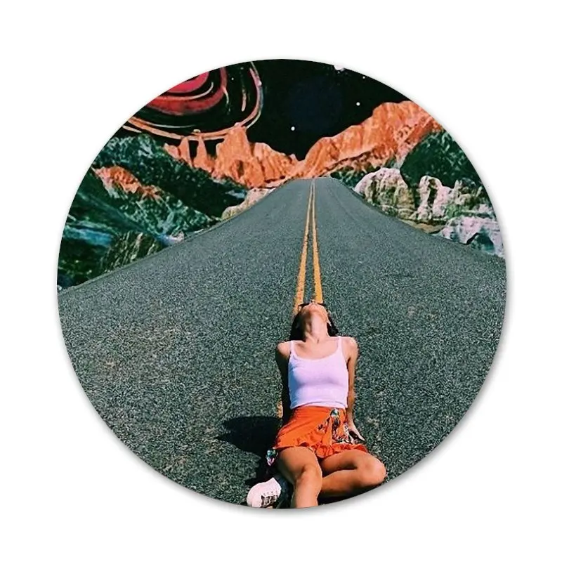 

Trippy Art aesthetic Icons Pins Badge Decoration Brooches Metal Badges For Backpack Decoration