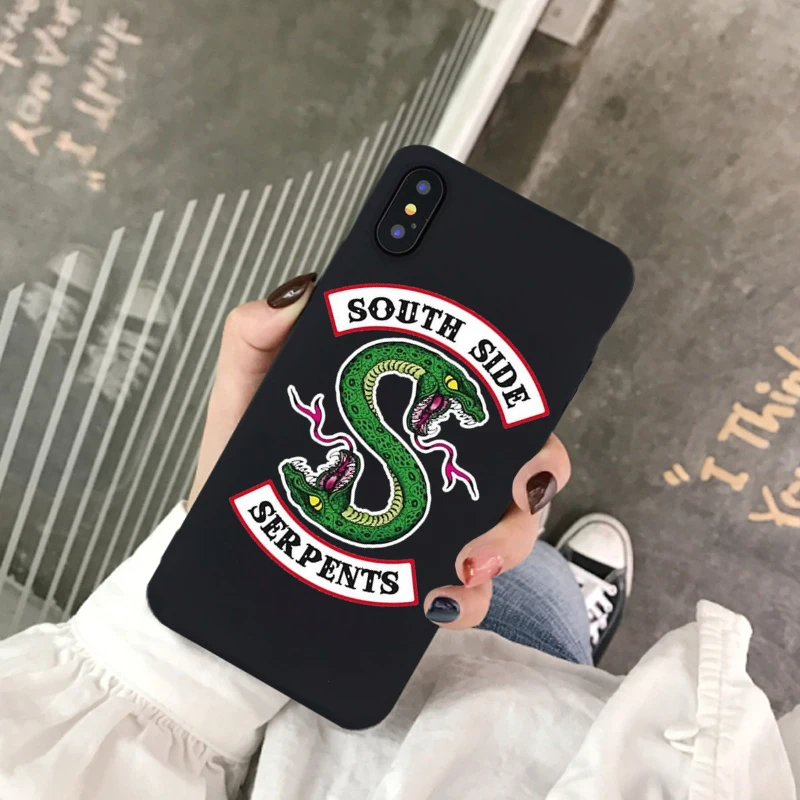Style 8 GYKZ Американский ТВ ривердейл Southside Serpents чехол для телефона iPhone X 11 Pro XS MAX XR X 7 8 6 6s Plus Мягкая силиконовая задняя крышка - Цвет: Style 8